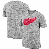 Detroit Red Wings 2018 Heathered Black Sideline Legend Velocity Travel Performance T-Shirt,baseball caps,new era cap wholesale,wholesale hats